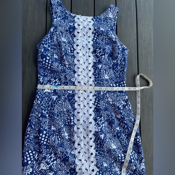 Lilly Pulitzer Shift Dress Upstream Fish Print Size 6 - Picture 7 of 11
